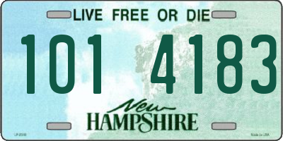 NH license plate 1014183