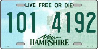 NH license plate 1014192