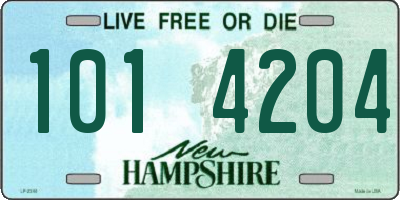 NH license plate 1014204