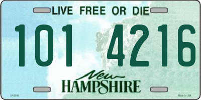 NH license plate 1014216