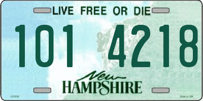 NH license plate 1014218