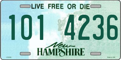 NH license plate 1014236