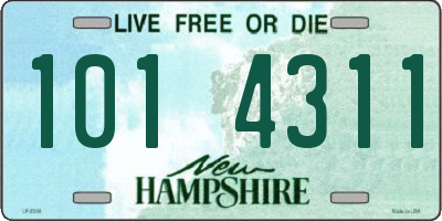 NH license plate 1014311