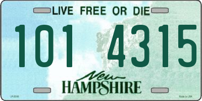 NH license plate 1014315
