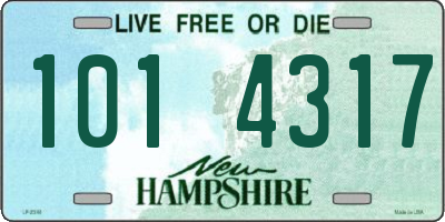 NH license plate 1014317