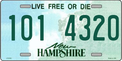NH license plate 1014320