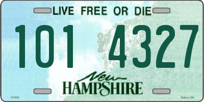 NH license plate 1014327