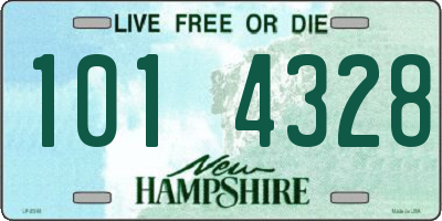 NH license plate 1014328