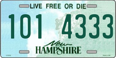 NH license plate 1014333
