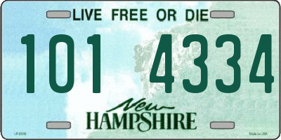 NH license plate 1014334