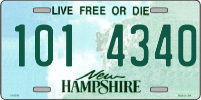 NH license plate 1014340