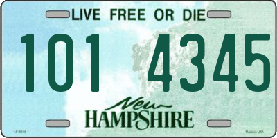NH license plate 1014345