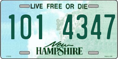 NH license plate 1014347