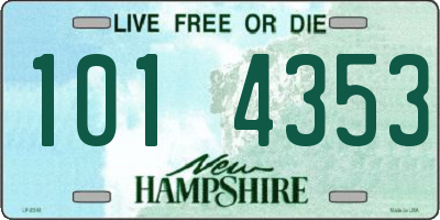 NH license plate 1014353