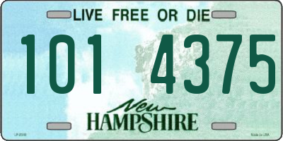 NH license plate 1014375