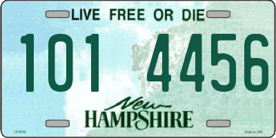 NH license plate 1014456