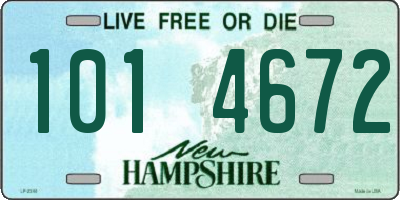 NH license plate 1014672
