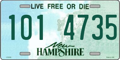 NH license plate 1014735
