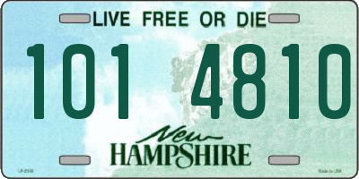 NH license plate 1014810