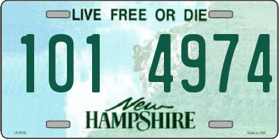 NH license plate 1014974