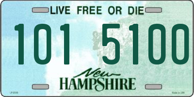 NH license plate 1015100