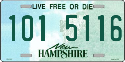 NH license plate 1015116