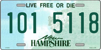 NH license plate 1015118
