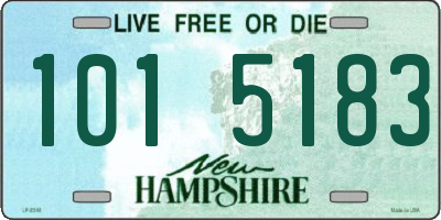 NH license plate 1015183