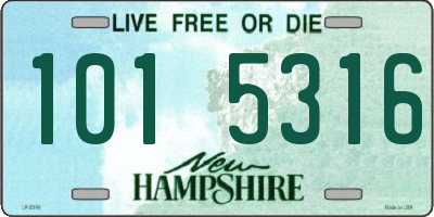 NH license plate 1015316