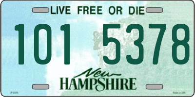 NH license plate 1015378