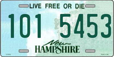 NH license plate 1015453