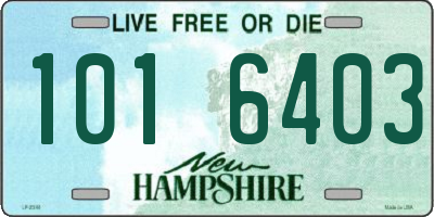 NH license plate 1016403