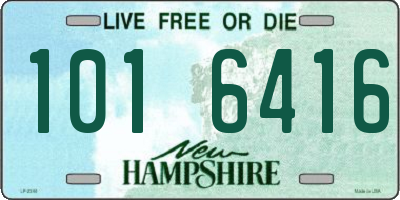 NH license plate 1016416