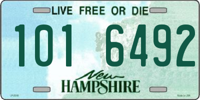 NH license plate 1016492