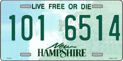 NH license plate 1016514