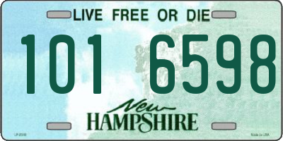 NH license plate 1016598