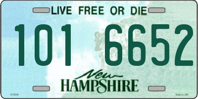 NH license plate 1016652