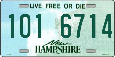 NH license plate 1016714