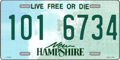 NH license plate 1016734