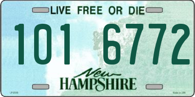 NH license plate 1016772