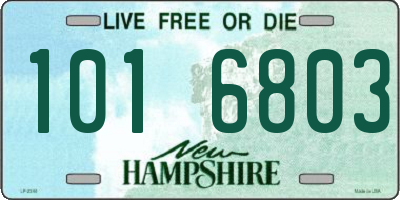 NH license plate 1016803
