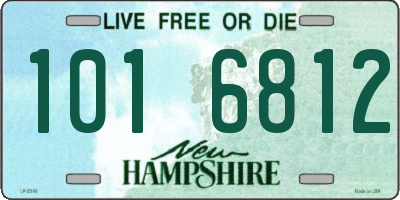 NH license plate 1016812