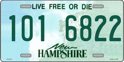 NH license plate 1016822