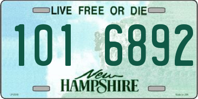 NH license plate 1016892