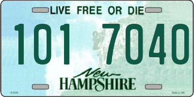 NH license plate 1017040