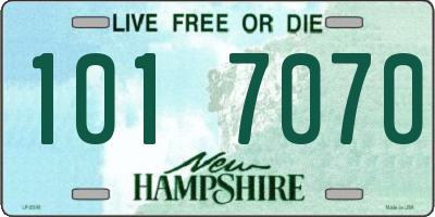 NH license plate 1017070