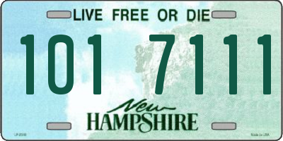 NH license plate 1017111
