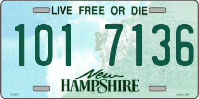 NH license plate 1017136