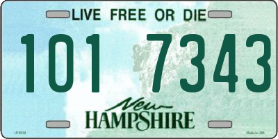 NH license plate 1017343