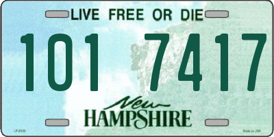 NH license plate 1017417